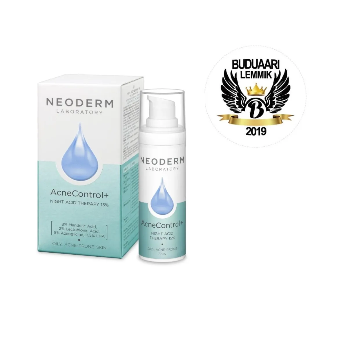 NEODERM ACNECONTROL+ ÖÖSEERUM ACID THERAPY 15% 30ML - Product Image