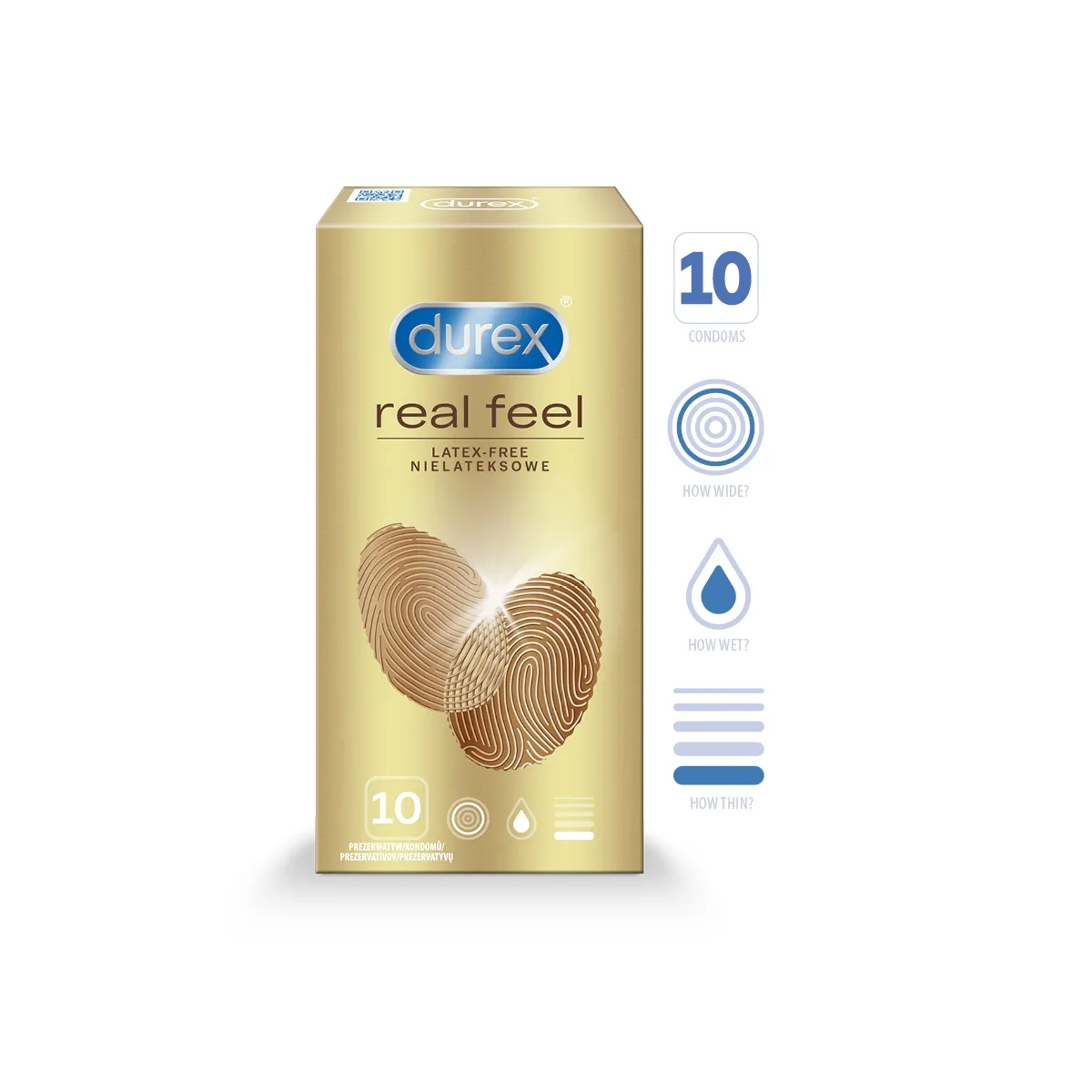 DUREX KONDOOMID REAL FEEL N10 - Product Image