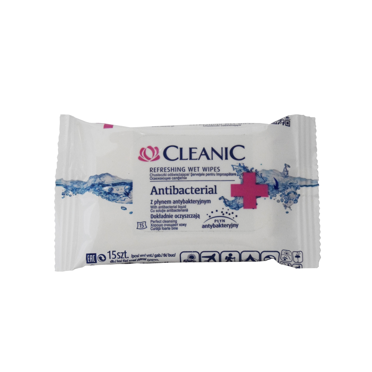 CLEANIC ANTIBAKTERIAALSED SALVRÄTIKUD N15 - Product Image