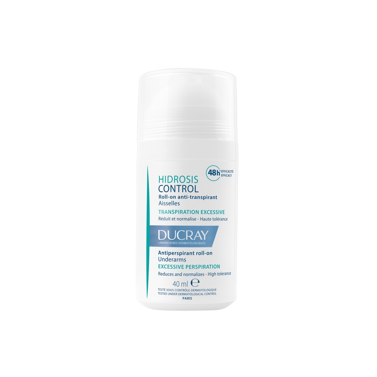 DUCRAY HIDROSIS CONTROL DEODORANT ROLL-ON 40ML - Product Image