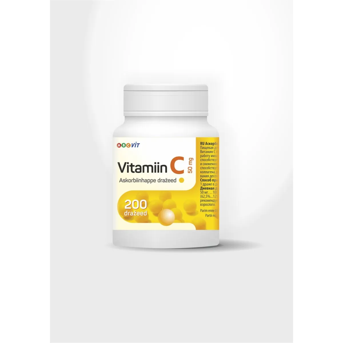 VITAMIIN C ABC VIT DR 50MG N200 - Tootepilt