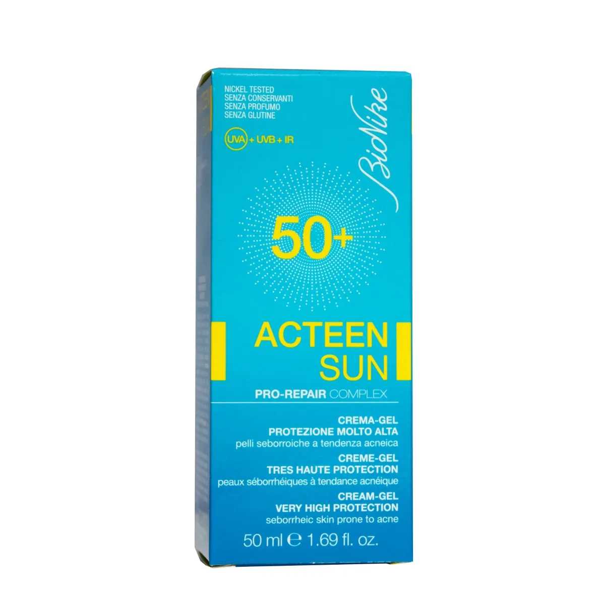 BIONIKE SUN ACTEEN PÄIKESEKAITSEKREEM-GEEL SPF50+ 50ML - Tootepilt