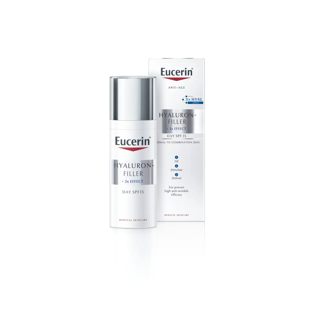 EUCERIN HYALURON-FILLER PÄEVAKREEM NORM. JA KOMB.NAHALE 50ML - Tootepilt