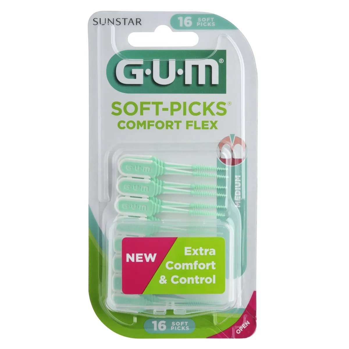 GUM HAMBAVAHEHARI SOFT-PICKS COMFORT FLEX REGULAR N16 - Tootepilt