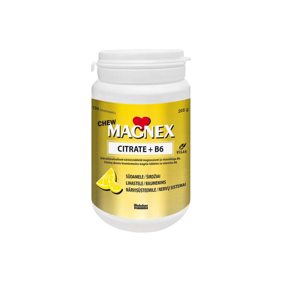 MAGNEX CITRATE+VITAMIIN B6 NÄRIMISTBL 375MG N100 - Tootepilt