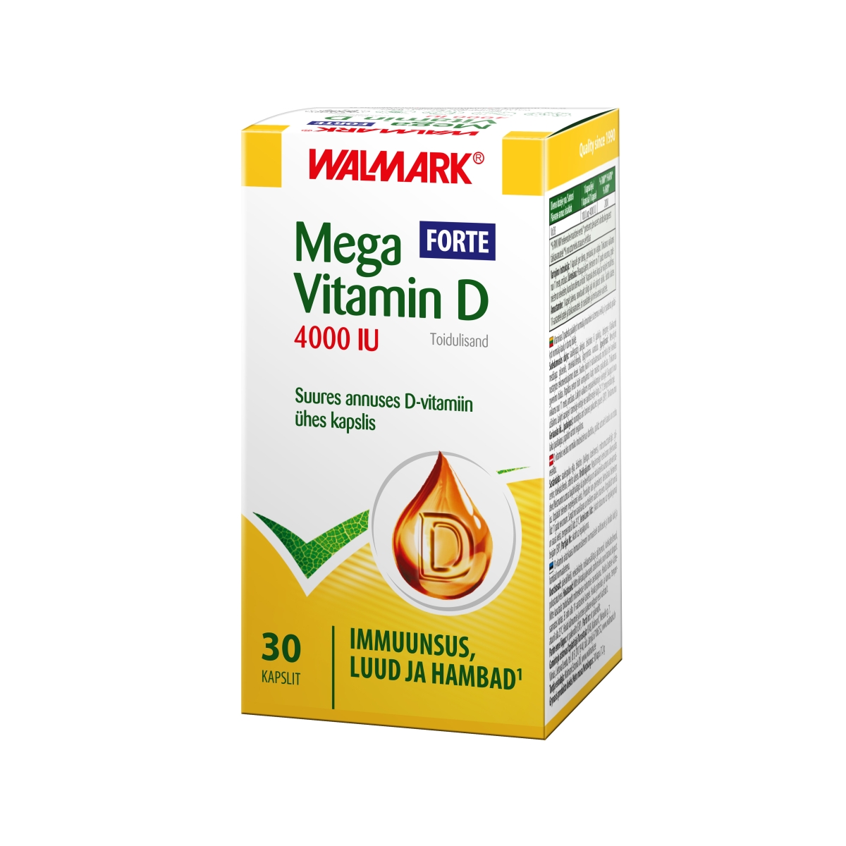 WALMARK MEGA VITAMIN D 4000IU FORTE KAPSLID N30