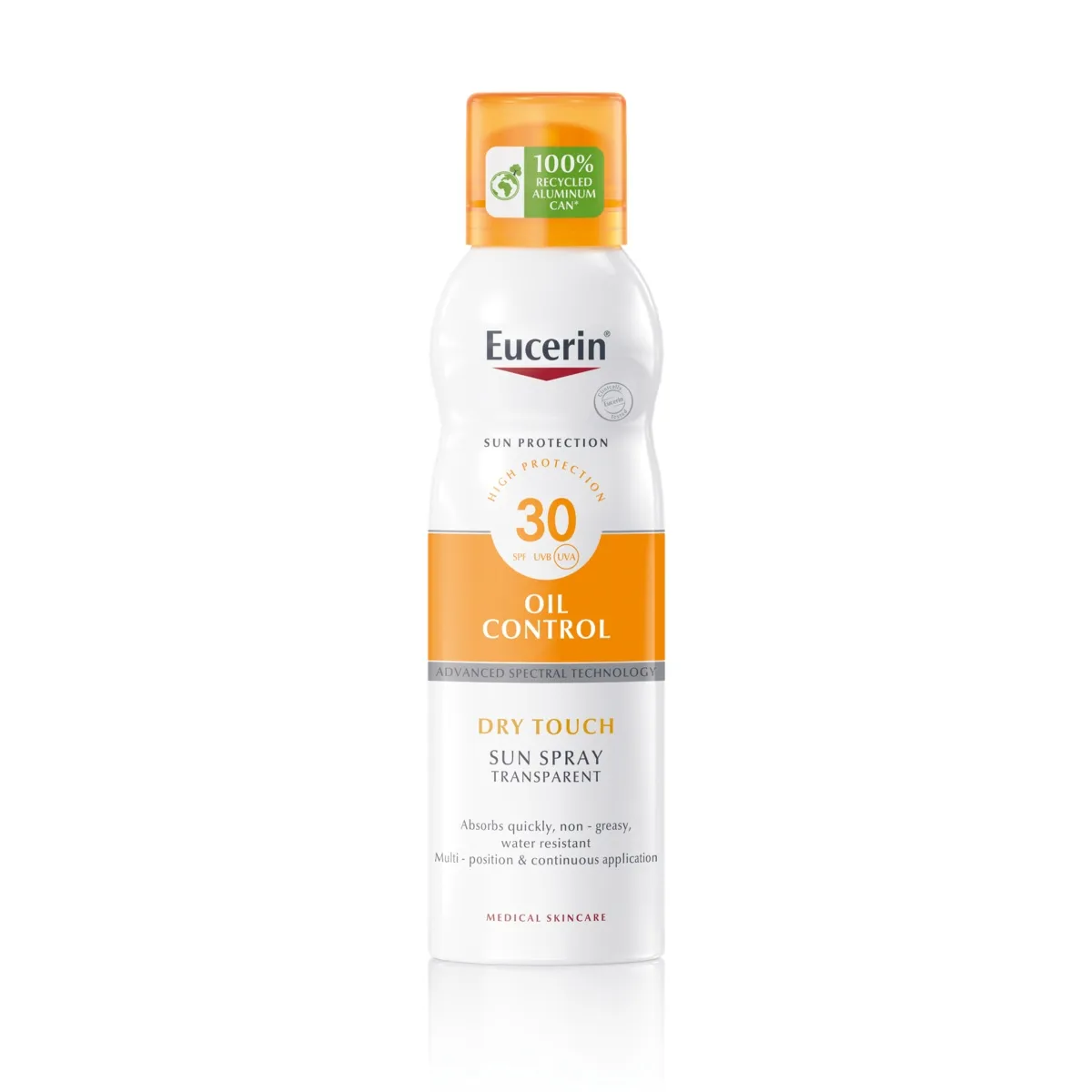 EUCERIN SUN PÄIKESEKAITSEAEROSOOL VÄRVITU SPF30 200ML - Tootepilt