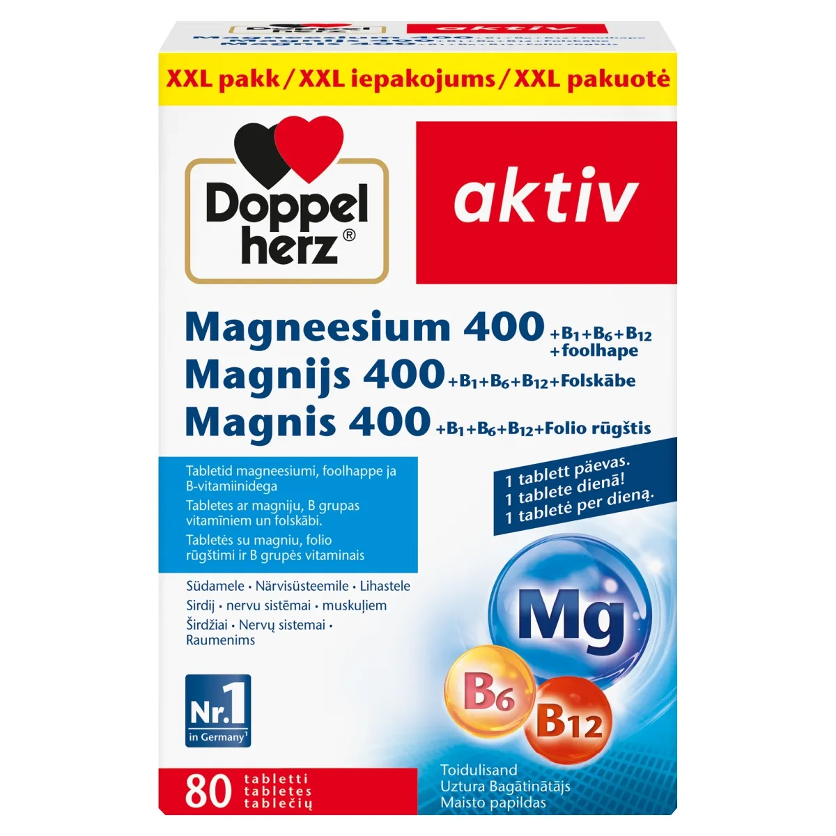 DOPPELHERZ AKTIV MAGNEESIUM XXL TBL N80 - Product Image