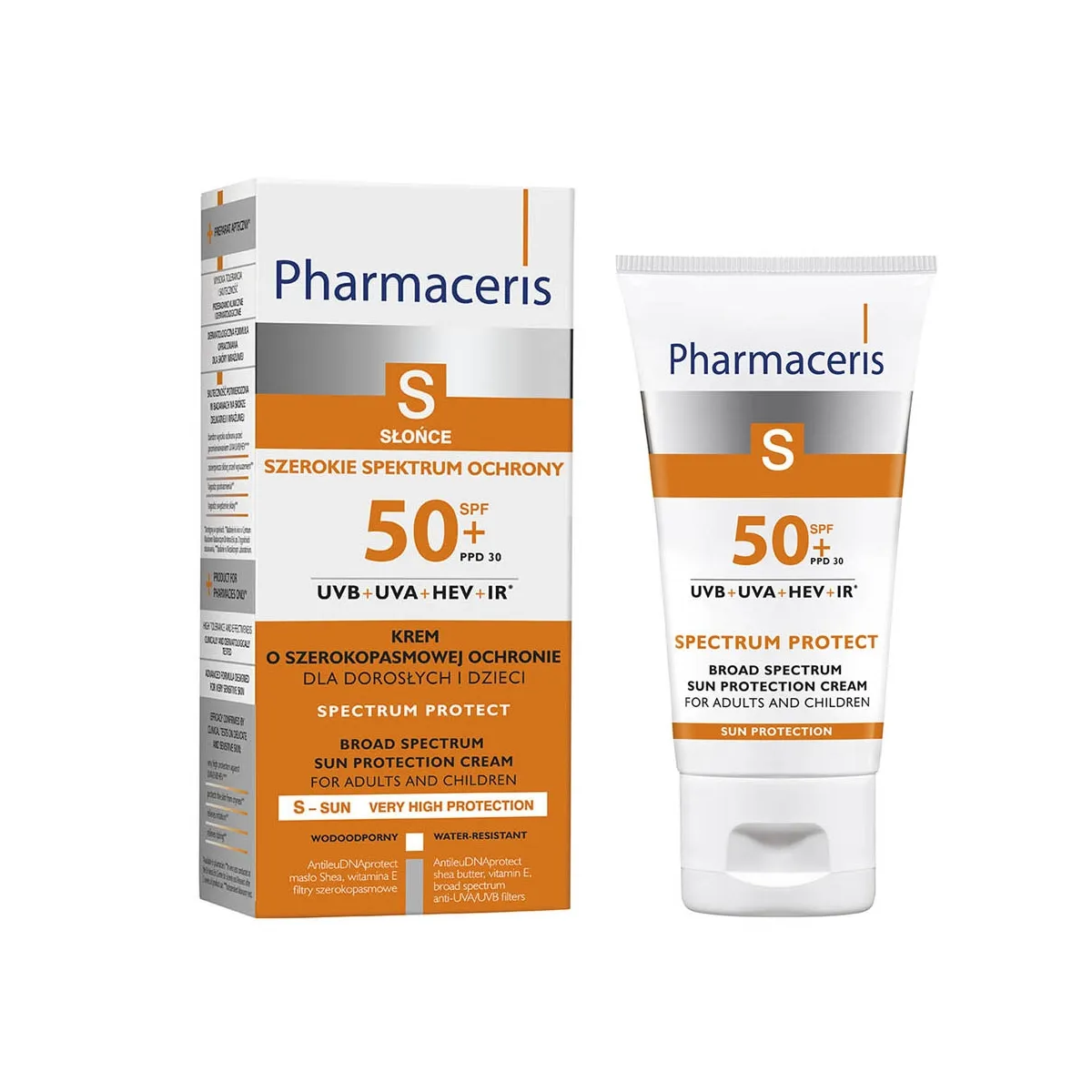 PHARMACERIS S PÄIKESEKAITSEKREEM NÄOLE SPF50+ 50ML - Tootepilt