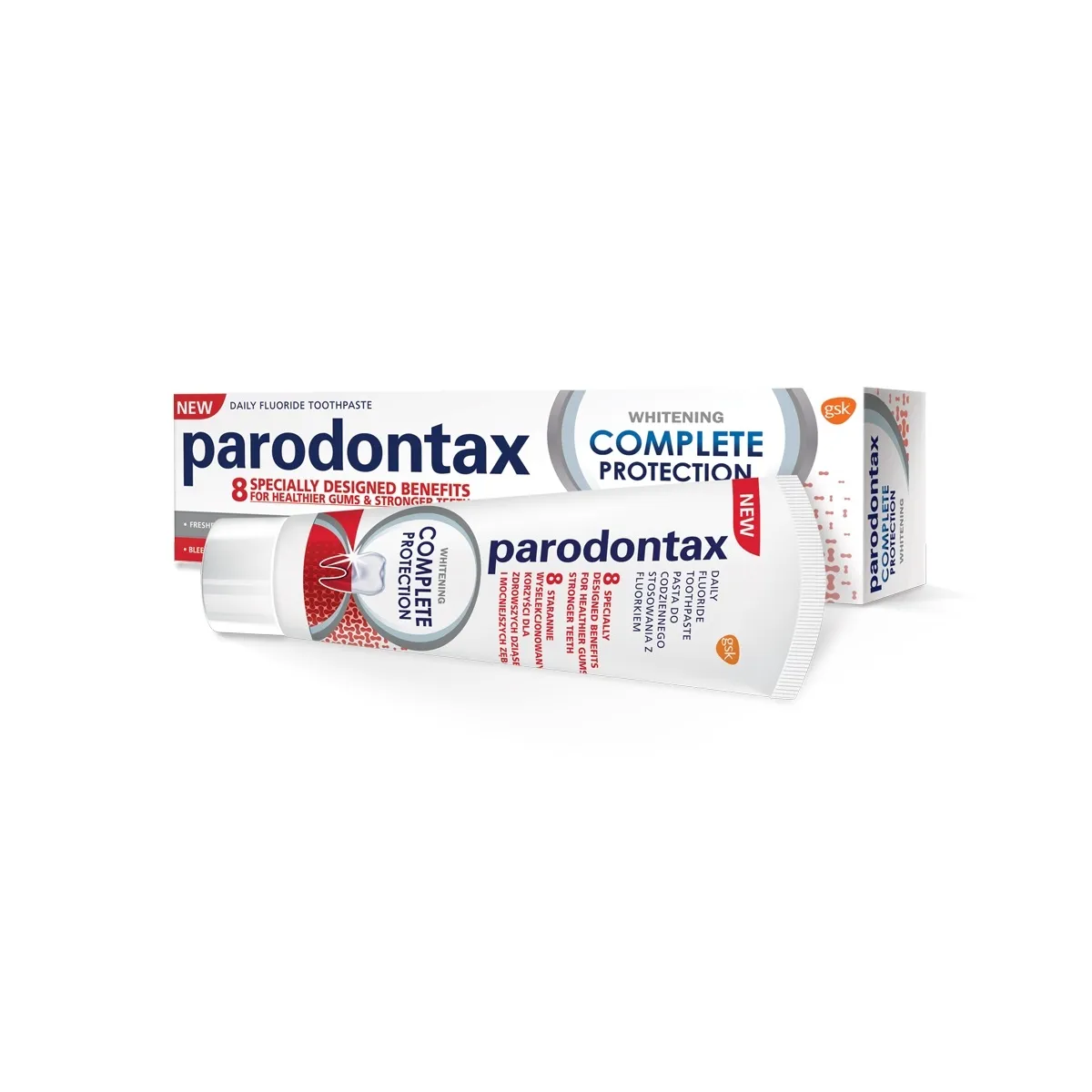 PARODONTAX COMPLETE PROTECTION WHITENING HAMBAPASTA 75ML - Product Image