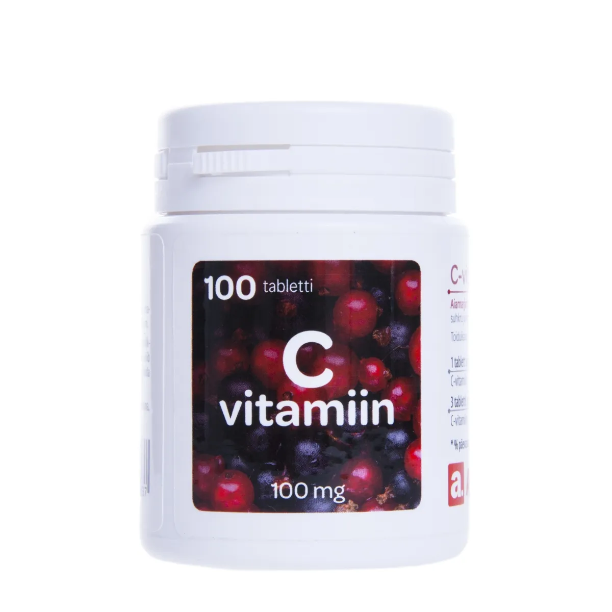 A. C VITAMIIN 100MG NÄRIMISTBL N100 AIAMARJAMAITSELINE - Tootepilt