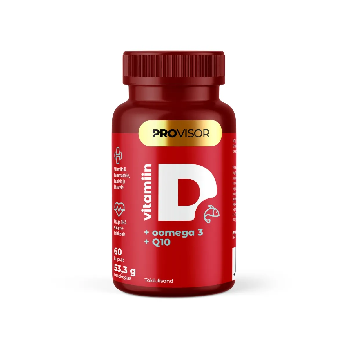 PROVISOR VITAMIIN D + OOMEGA 3 + Q10 N60