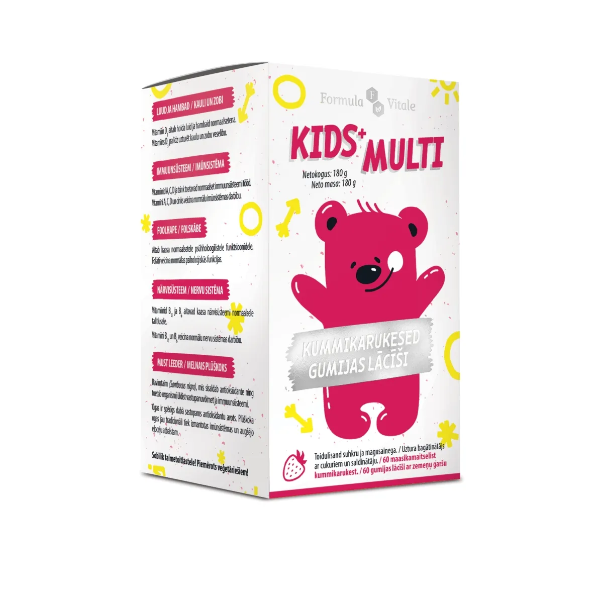 FORMULA VITALE KIDS+ MULTI KUMMIKARUKESED N60 VANA - Tootepilt