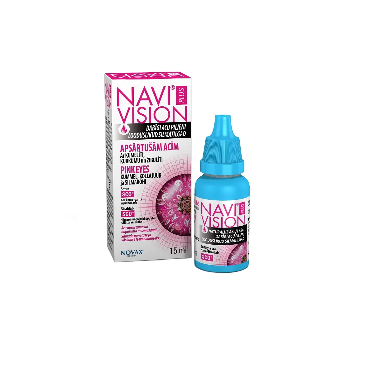 NAVI VISION PLUS PINK EYE SILMATILGAD 15ML - Product Image