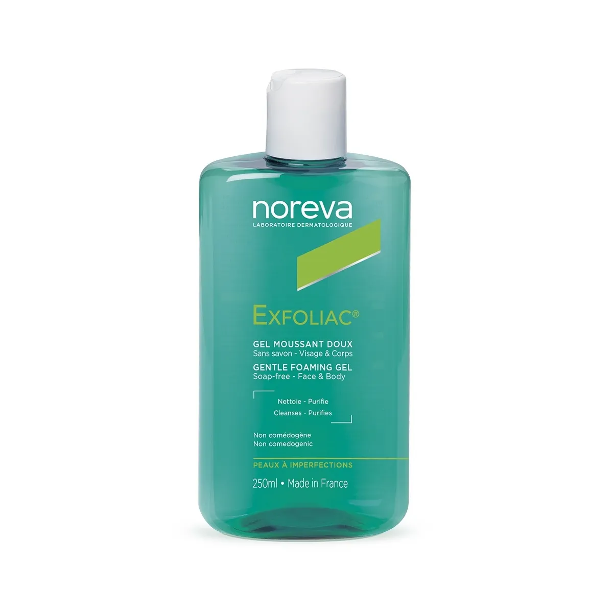 NOREVA EXFOLIAC PESUGEEL ÕRN AKNELISELE NAHALE 250ML - Tootepilt