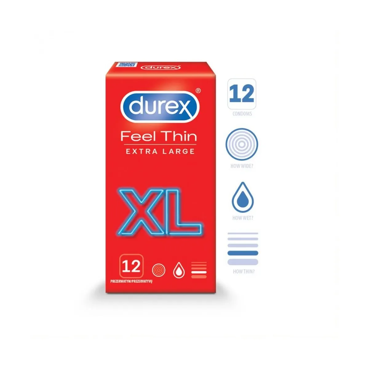 DUREX FEEL THIN XL KONDOOMID N12 - Tootepilt