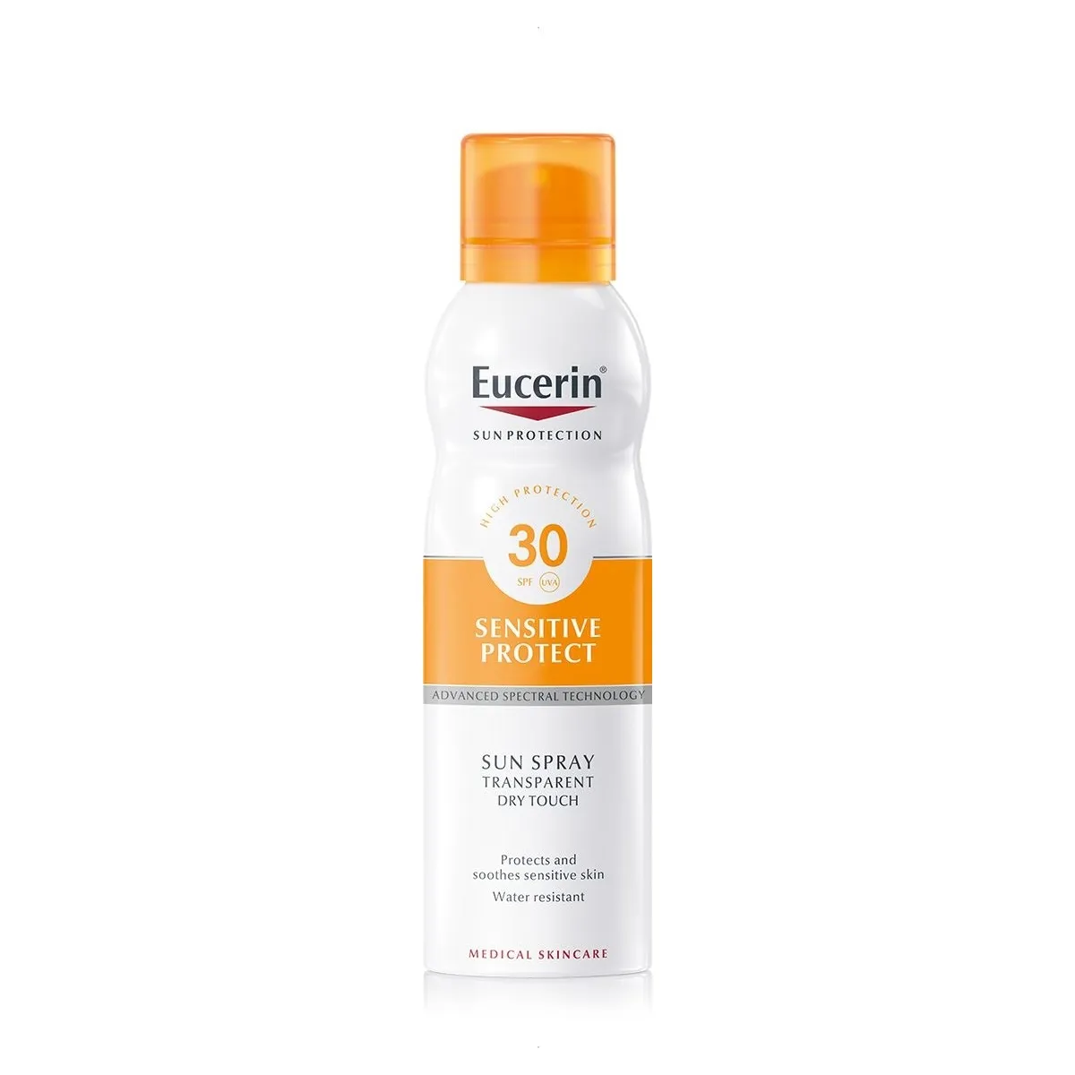 EUCERIN SUN VÄRVITU PÄIKESEKAITSEAEROSOOL SPF30 200ML - Tootepilt