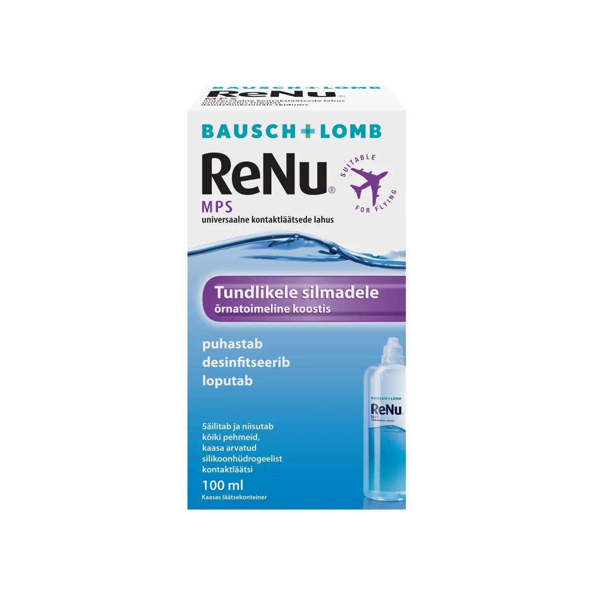 BAUSCH&LOMB RENU MPS TUNDLIKELE SILMADELE 100ML - Tootepilt