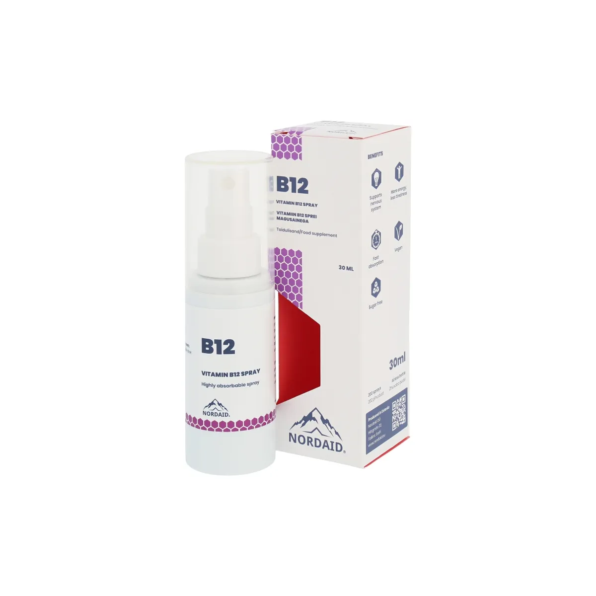 NORDAID B12 VITAMIN ORAL SPRAY 30ML - Tootepilt