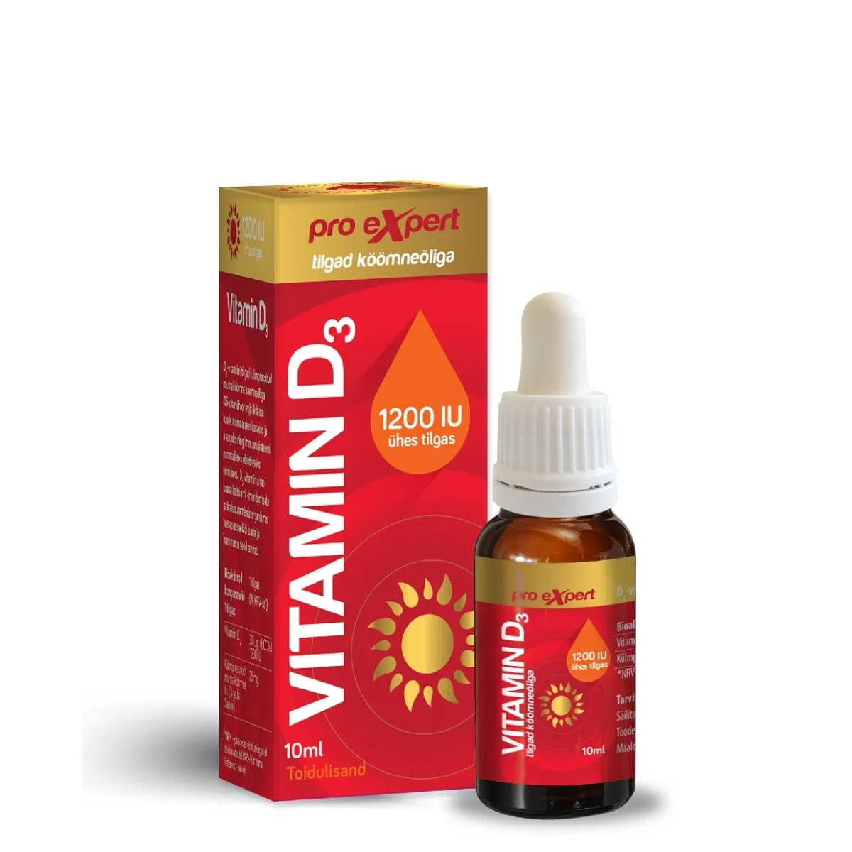 VITAMIN D3 PRO EXPERT 1200IU TILGAD 10ML - Tootepilt