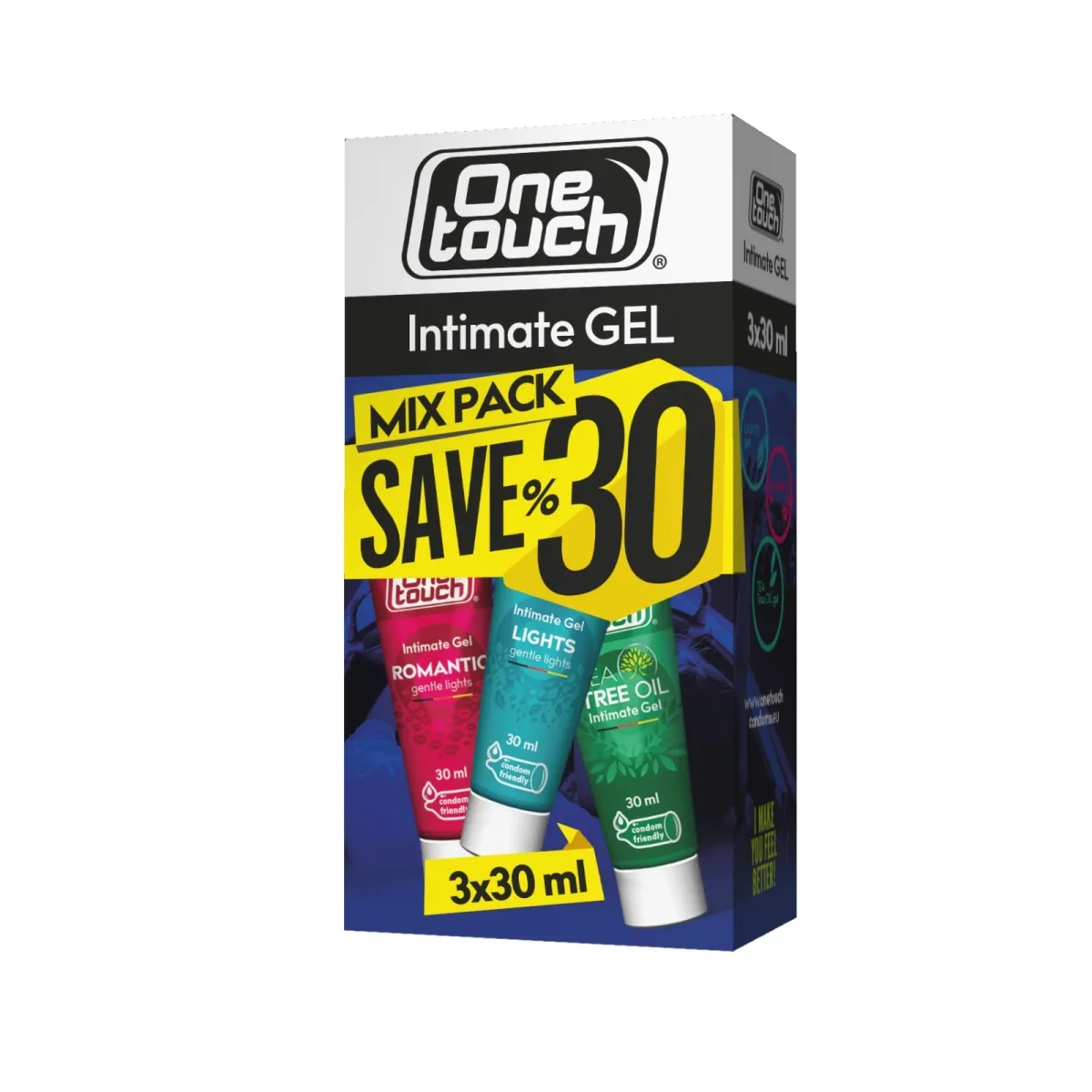 ONE TOUCH GEEL-LIBESTI MIX PACK 3X30ML - Tootepilt