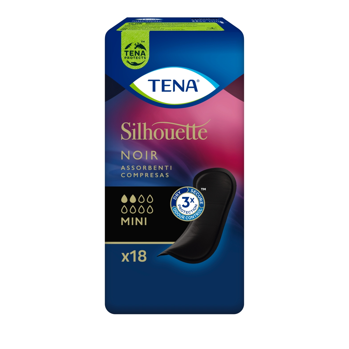 TENA SILHOUETTE NOIR MINI PESUKAITSE N18