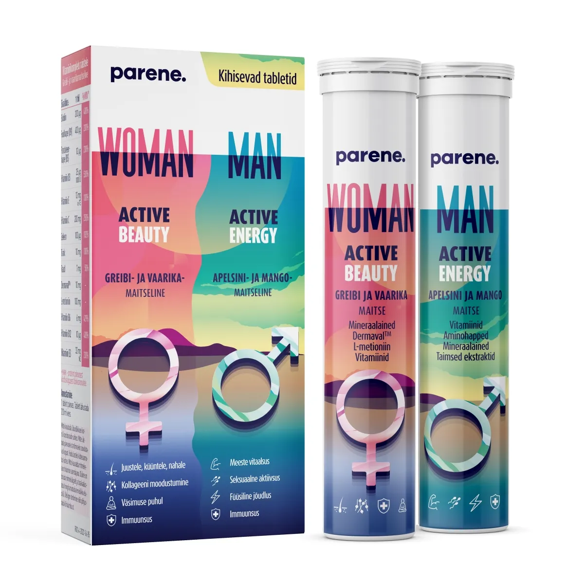 PARENE WOMAN BEAUTY N20+MAN ENERGY KIHISEVAD TBL N20 - Tootepilt