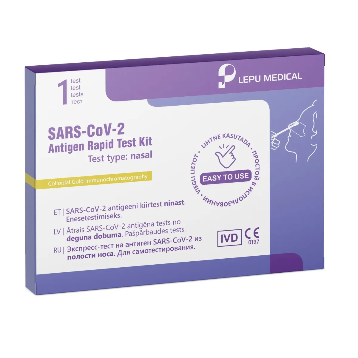 ANTIGEENI KIIRTEST SARS-COV-2 LEPU MEDICAL ISE TEST NINAST N1 - Tootepilt