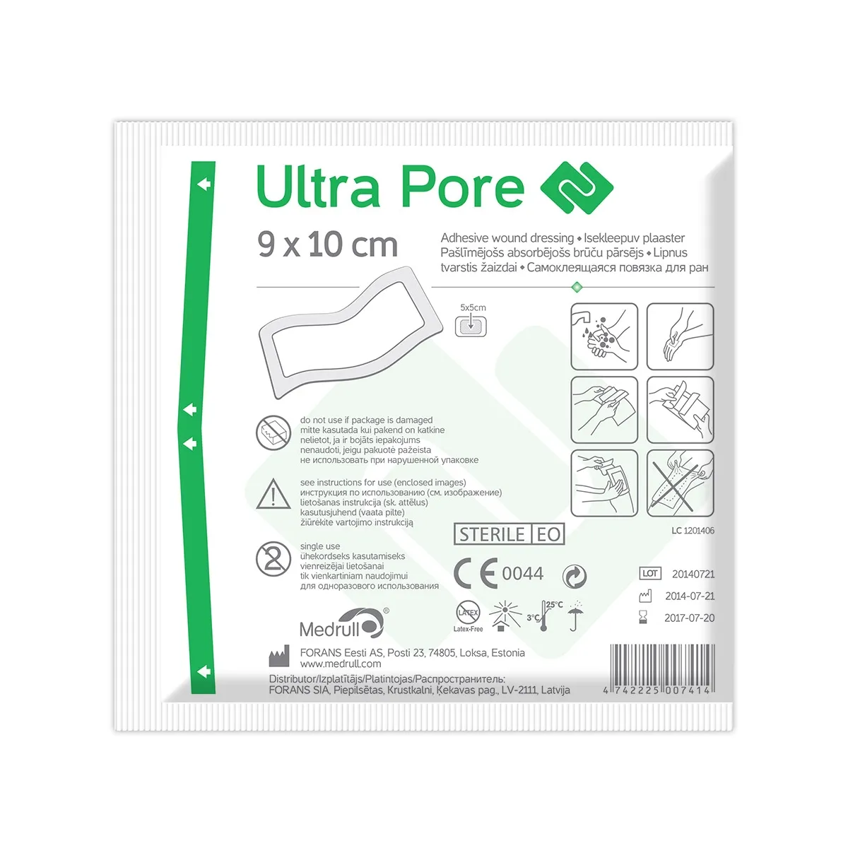 ISEKLEEPUV PLAASTER ULTRA PORE 9X10CM (MEDRULL) - Tootepilt