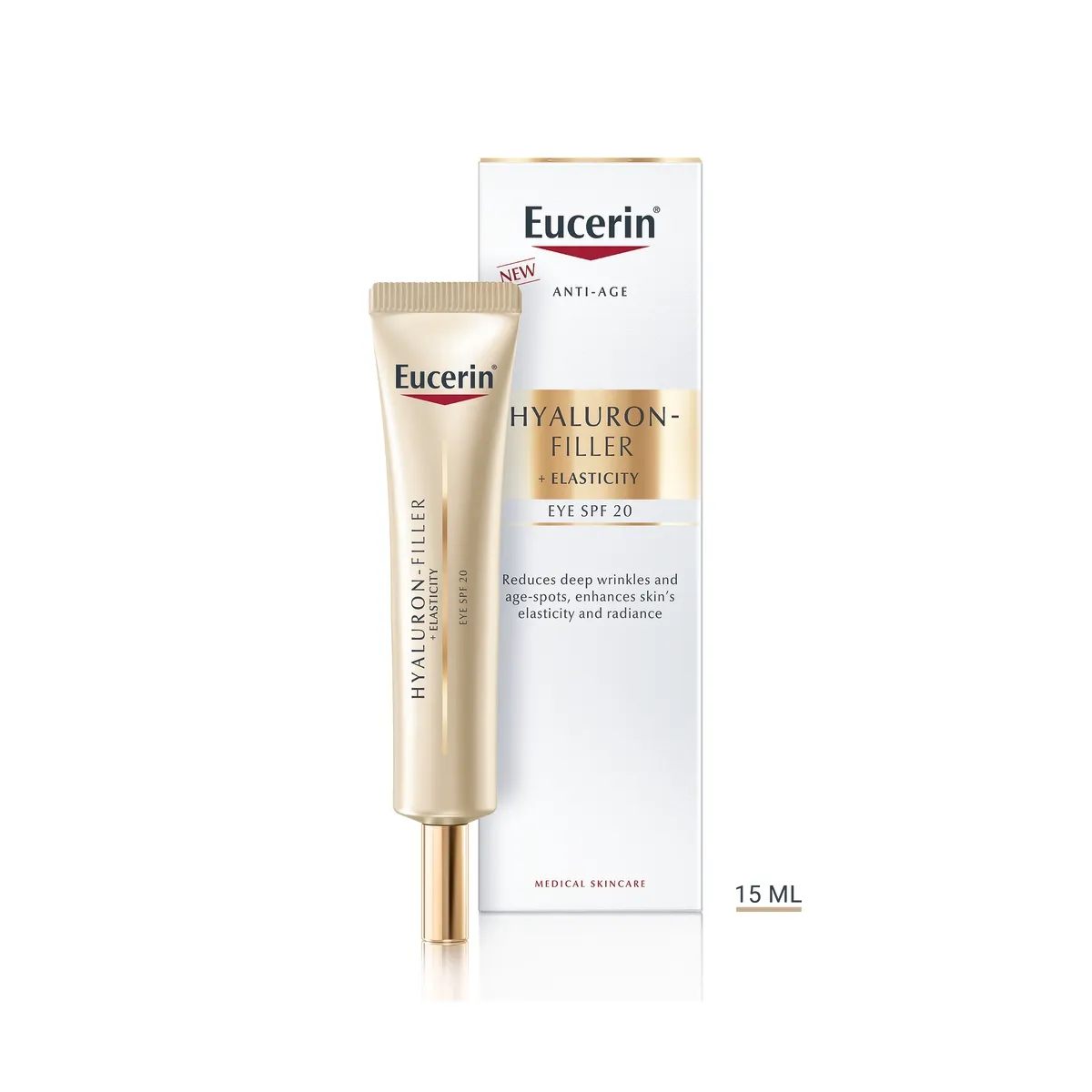 EUCERIN HYALURON FILLER+ELASTICITY SILMAÜMBRUSKREEM 15ML