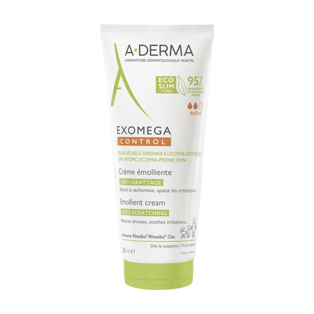 A-DERMA EXOMEGA CONTROL KREEM ATOOPILISELE NAHALE 200ML