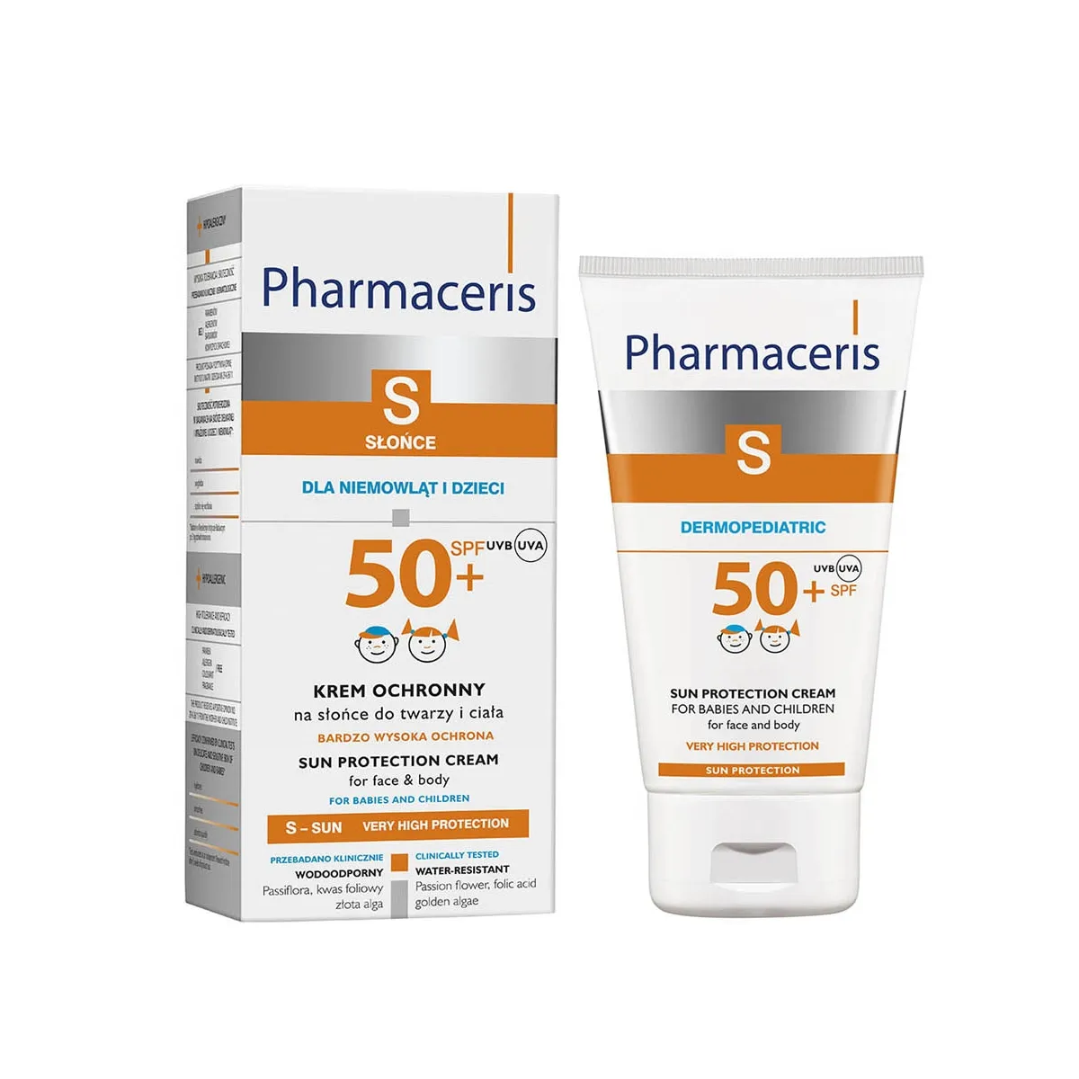 PHARMACERIS S PÄIKESEKAITSEKREEM LASTELE SPF50+ 125ML - Tootepilt