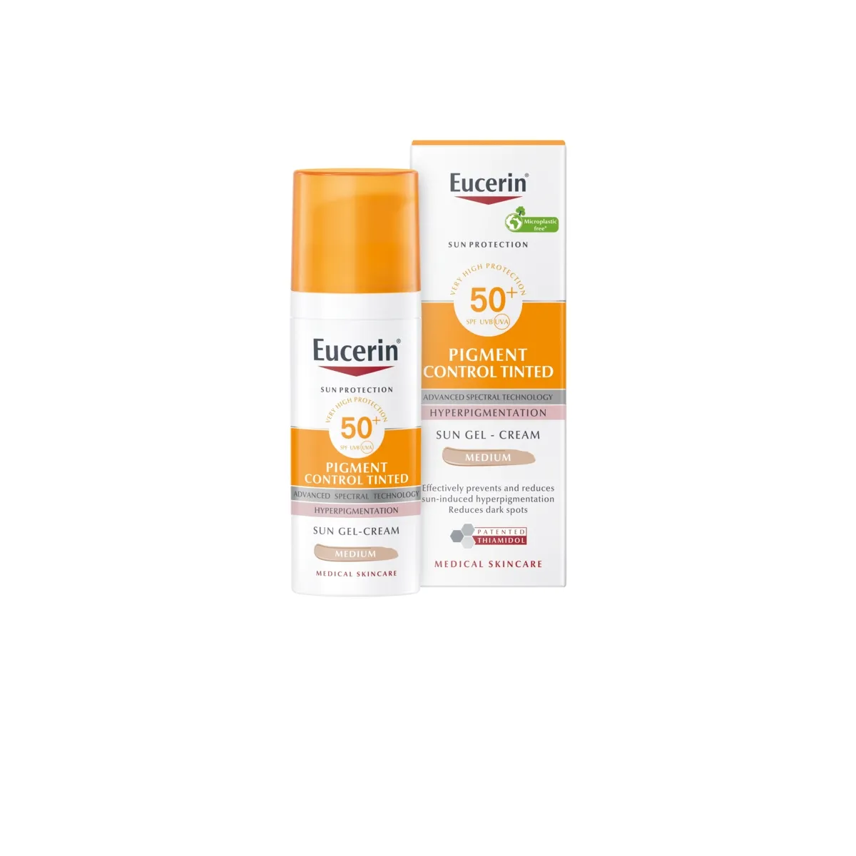 EUCERIN SUN PÄIKESEKAITSE NÄOLE PIGMENDIVASTANE TOONIV SPF50+ 50ML - Tootepilt