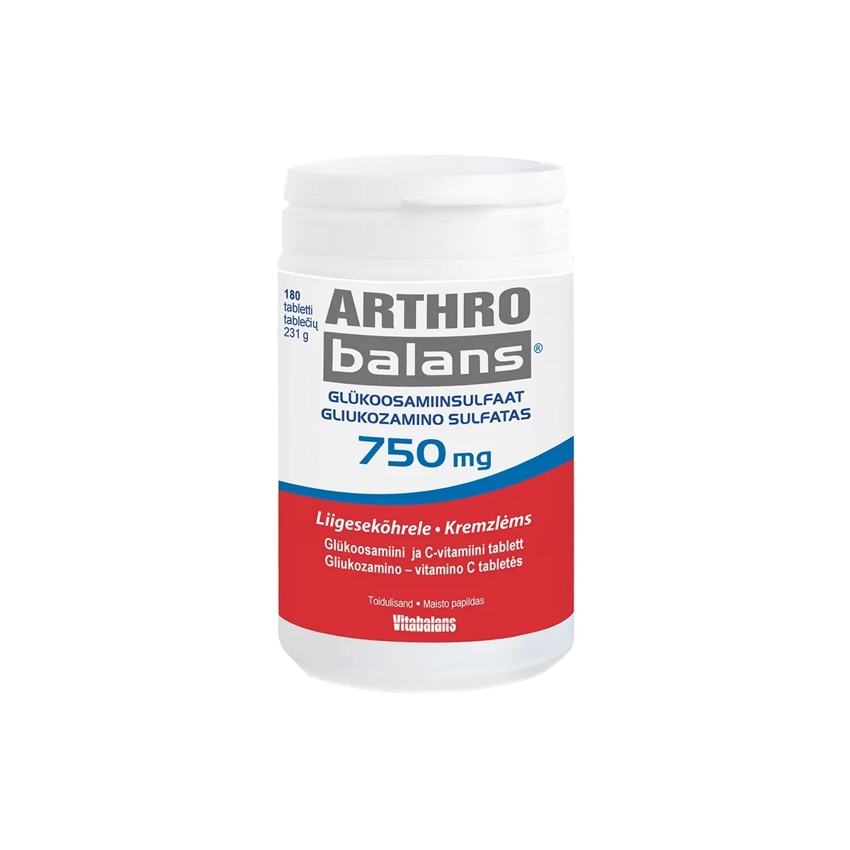 ARTHROBALANS TBL 750MG N180 - Tootepilt