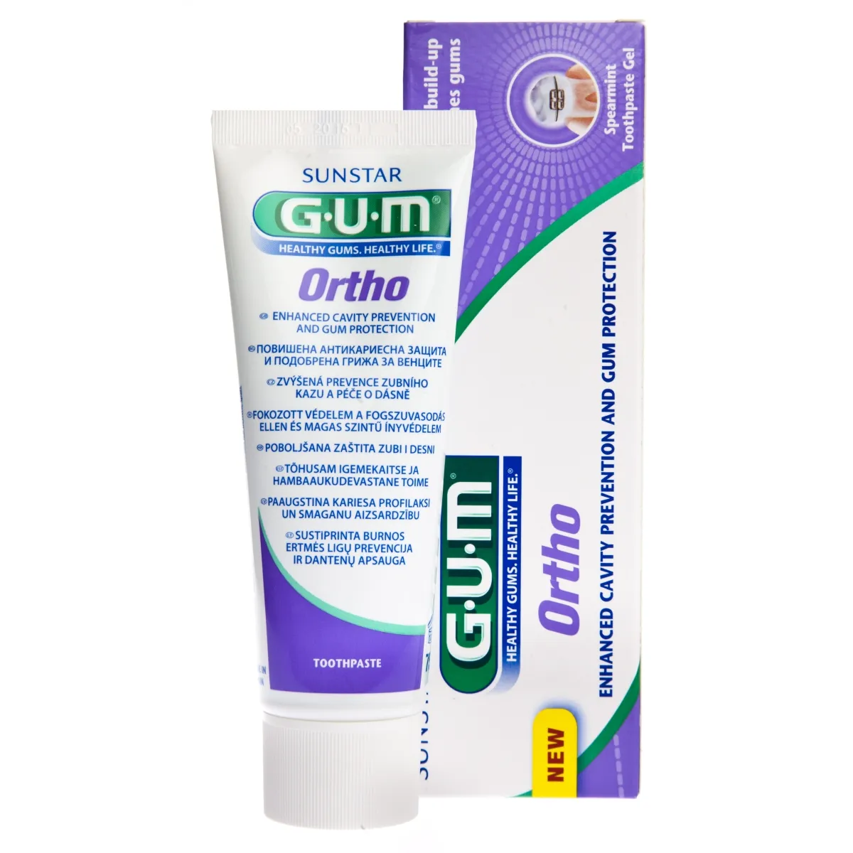 GUM ORTHO GEEL-HAMBAPASTA 75ML - Tootepilt