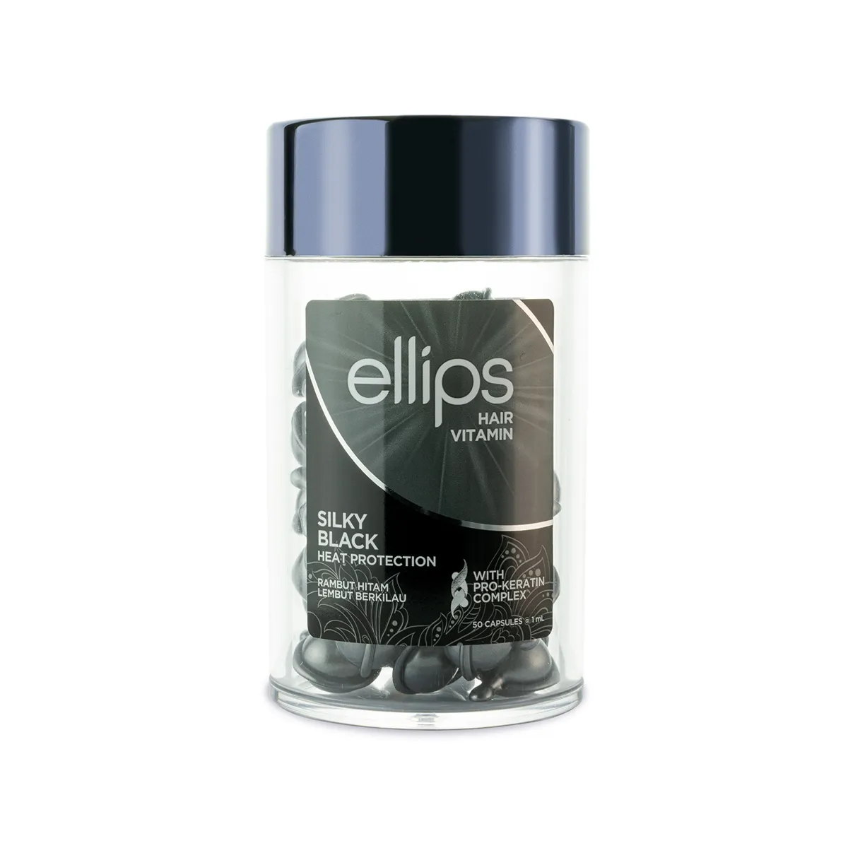 ELLIPS SILKY BLACK JUUKSEVITAMIINID PEALEMÄÄRITAVAD 1ML N50