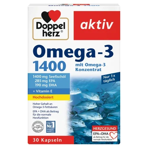 DOPPELHERZ AKTIV OMEGA-3 1400MG N30 MEREKALAÕLI KAPSLID