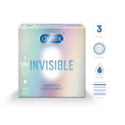 DUREX KONDOOMID INVISIBLE EXTRA SENSITIV N3