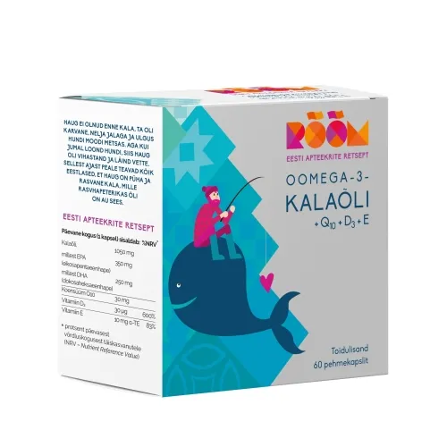 RÕÕM OOMEGA-3-KALAÕLI + Q10 + D3 + E KAPSLID N60