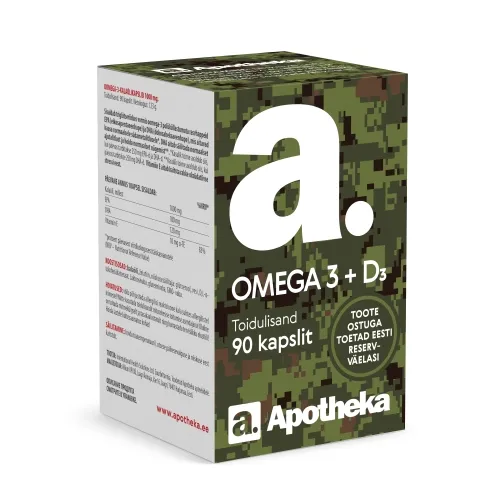 A. OOMEGA-3 KALAÕLI + VITAMIIN D3 KAPSLID N90